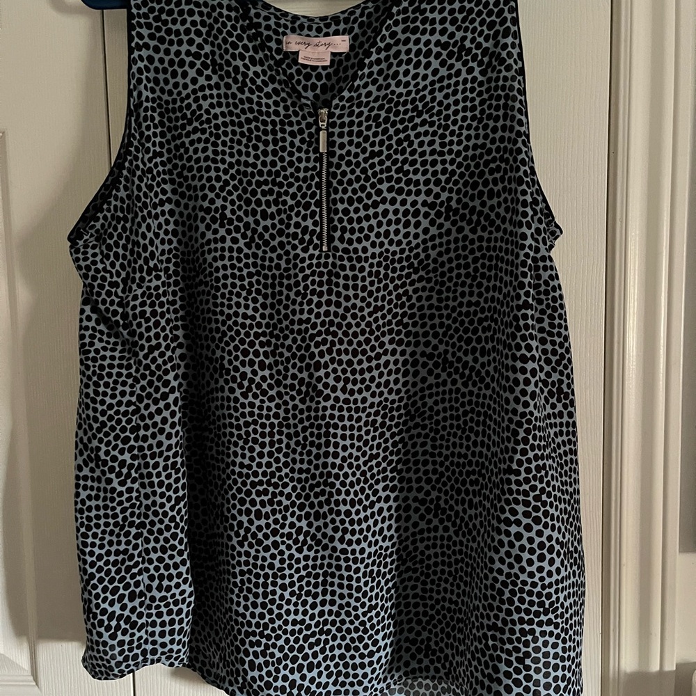Polka Dot Sleeveless Top
